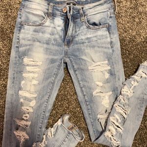 a lot of rips/distressing on the back and front super comfy and cute